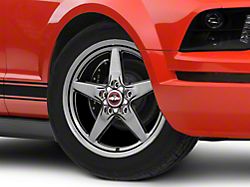 Race Star 92 Drag Star Bracket Racer Metallic Gray Wheel; Front Only; 18x5 (79-93 Mustang w/ 5-Lug Conversion)