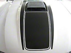 Side Hood Stripe; Matte Black (03-04 Mustang Mach 1)