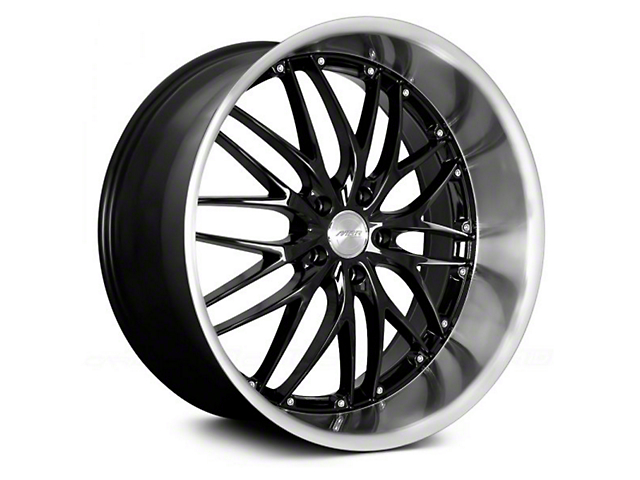 MRR GT1 Black Machined Wheel; 20x10 (15-23 Mustang, Excluding GT500)
