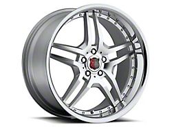 MRR RW2 Silver Machined with Chrome Lip Wheel; 20x10 (10-14 Mustang)