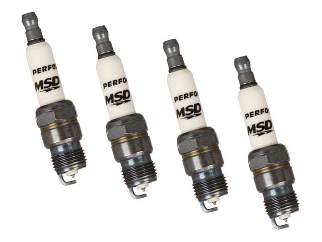 MSD Iridium Tip Spark Plugs; Set of Four (84-86 2.8L Jeep Cherokee XJ)