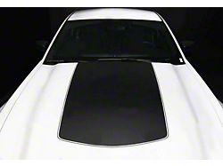 BOSS 302 Style Hood Stripe Decals; Gloss Black (05-09 Mustang)
