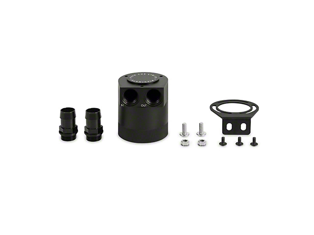 Mishimoto Universal High-Flow Baffled Oil Catch Can Kit; Black (Universal; Some Adaptation May Be Required)