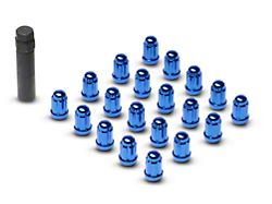 Blue 6 Spline Lug Nuts; 1/2-Inch x 20; Set of 20 (79-14 Mustang)