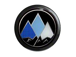 Grillebadgestore Premium Aluminum Grille Badge; Round Mountain Blues Hex Pattern (Universal; Some Adaptation May Be Required)