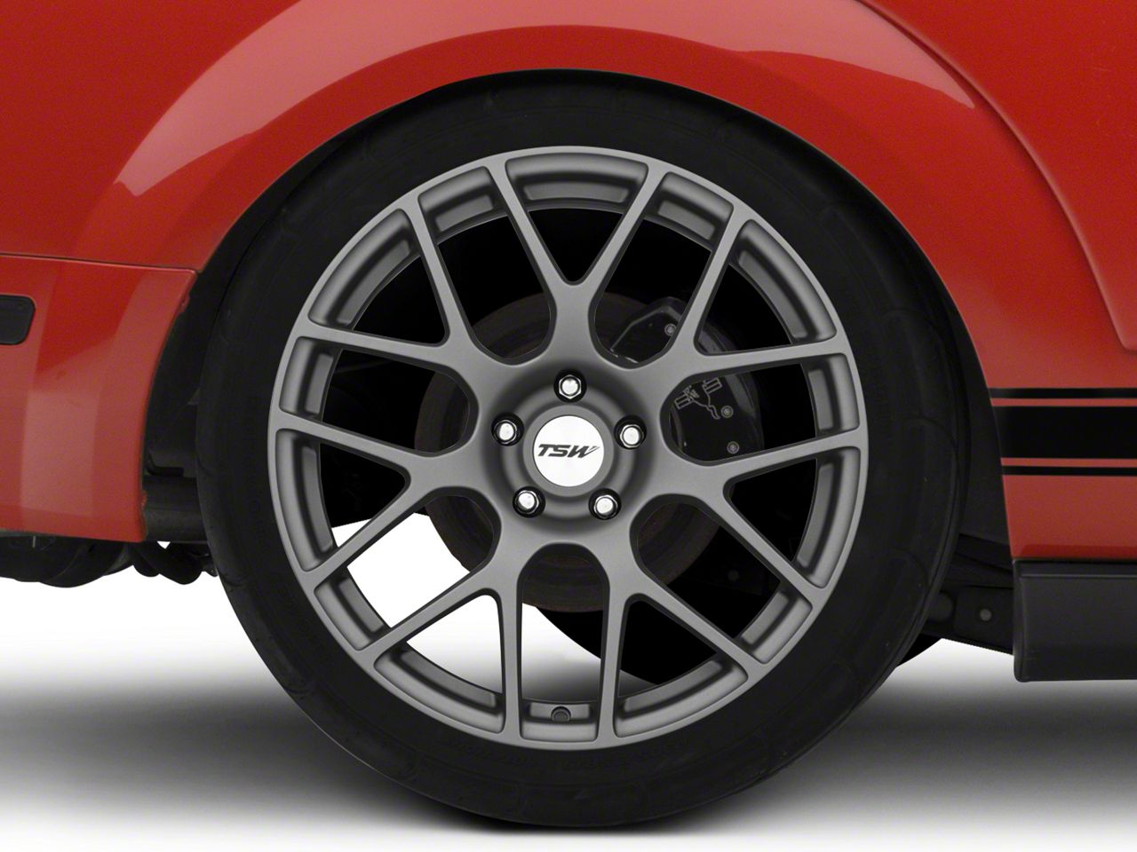TSW Mustang Nurburgring Matte Gunmetal Wheel; Rear Only; 20x10; 40mm ...