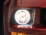 LED Halo Factory Style Headlights; Matte Black Housing; Clear Lens (05-09 Mustang w/ Factory Halogen Headlights, Excluding GT500)
