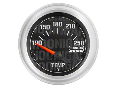 Auto Meter Water Temperature Gauge with Hoonigan Logo; Electrical (Universal; Some Adaptation May Be Required)