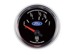 Auto Meter Fuel Level Gauge with Ford Logo; Electrical (Universal; Some Adaptation May Be Required)