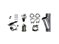 Granatelli Motor Sports Electronic Exhaust Cutout Single System; 2.50-Inch Aluminized Steel (Universal; Some Adaptation May Be Required)