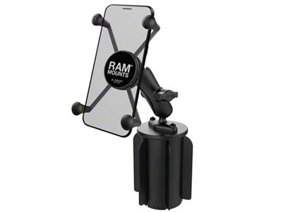 RAM Mounts X-Grip Large Phone Mount with RAM-A-Can II Cup Holder Base (Universal; Some Adaptation May Be Required)