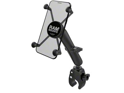 RAM Mounts X-Grip Large Phone Mount with Tough-Claw Small Clamp Base (Universal; Some Adaptation May Be Required)