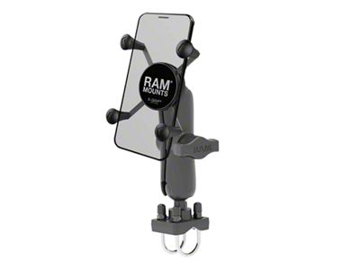 RAM Mounts X-Grip Phone Mount with Double U-Bolt Base (Universal; Some Adaptation May Be Required)