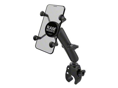 RAM Mounts X-Grip Phone Mount with Tough-Claw Small Clamp Base; Long (Universal; Some Adaptation May Be Required)