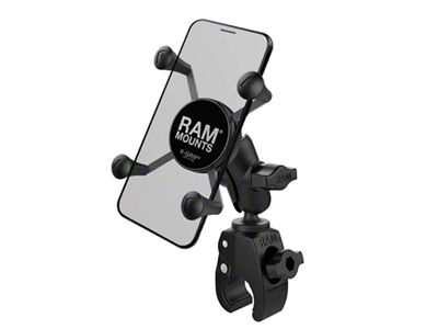RAM Mounts X-Grip Phone Mount with Tough-Claw Small Clamp Base; Short (Universal; Some Adaptation May Be Required)