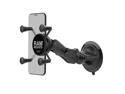 RAM Mounts X-Grip Phone Mount with Twist-Lock Suction Cup Base (Universal; Some Adaptation May Be Required)