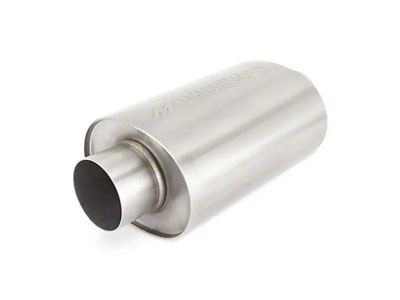 Mishimoto Resonator Muffler; 2.50-Inch Inlet/2.50-Inch Outlet; Brushed (Universal; Some Adaptation May Be Required)