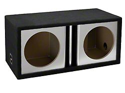 Bbox 10-Inch Dual Vented Subwoofer Enclosure; Brushed Aluminum (Universal; Some Adaptation May Be Required)