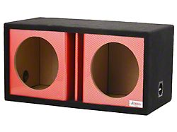 Bbox 10-Inch Dual Vented Subwoofer Enclosure; Red Carbon Fiber (Universal; Some Adaptation May Be Required)