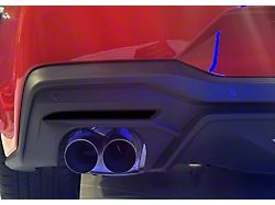 Rear Bumper Marker Lens Blackout; Gloss Black (18-26 Mustang)