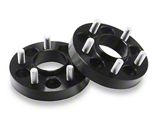 SR Performance 25mm Hubcentric Wheel Spacers; Black (15-26 Mustang)
