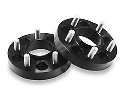 SR Performance 25mm Hubcentric Wheel Spacers; Black (15-26 Mustang)