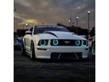 RGBW Headlight Halo Kit with Grille Fog Light Halos and Bluetooth Controller (05-09 Mustang GT)