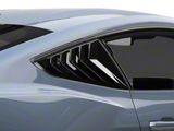 SpeedForm Sport Quarter Window Louvers; Gloss Black (24-26 Mustang Fastback)