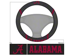 Steering Wheel Cover with University of Alabama Logo; Black (Universal; Some Adaptation May Be Required)