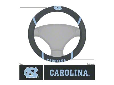 Steering Wheel Cover with University of North Carolina at Chapel Hill Logo; Black (Universal; Some Adaptation May Be Required)
