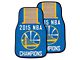 Carpet Front Floor Mats with Golden State Warriors 2015 NBA Champions Logo; Blue (Universal; Some Adaptation May Be Required)
