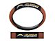 Grip Steering Wheel Cover with Los Angeles Chargers Logo; Tan and Black (Universal; Some Adaptation May Be Required)