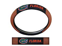 Grip Steering Wheel Cover with University of Florida Logo; Tan and Black (Universal; Some Adaptation May Be Required)
