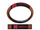 Grip Steering Wheel Cover with University of Nebraska Logo; Tan and Black (Universal; Some Adaptation May Be Required)