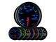 Oil Pressure Gauge; Black 7 Color (Universal; Some Adaptation May Be Required)
