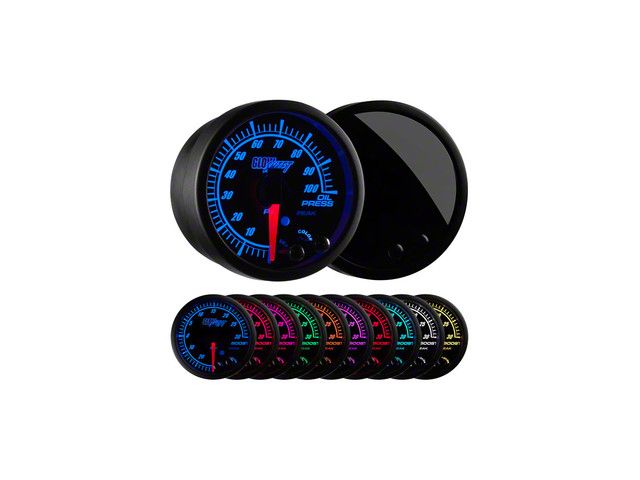 Oil Pressure Gauge; Elite 10 Color (Universal; Some Adaptation May Be Required)