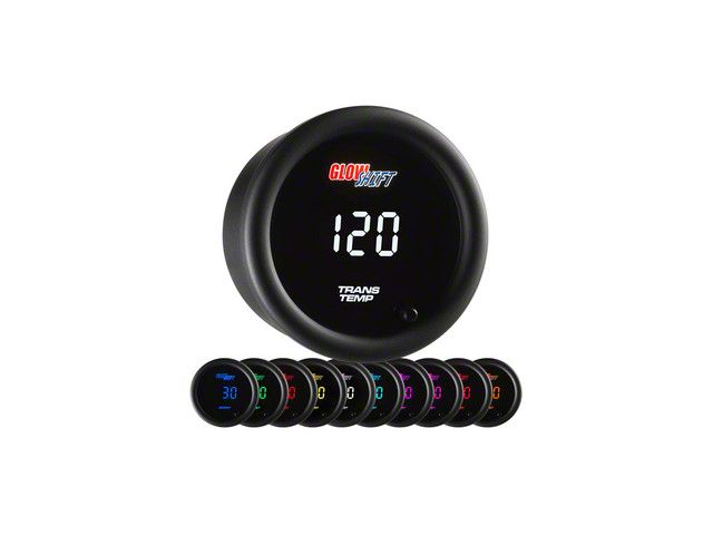 Digital Transmission Temperature Gauge; Black 10 Color (Universal; Some Adaptation May Be Required)
