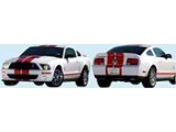 Lemans Racing Stripes; Red (07-09 Mustang GT500)
