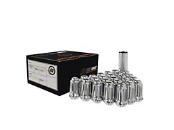 Chrome Spline Lug Nuts for Aftermarket Wheels; M14x1.5; Set of 20 (20-26 Corvette C8)