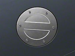 SpeedForm Billet Aluminum Fuel Door Cover; Silver Anodized (24-26 Mustang)