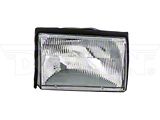 OE Style Headlight; Chrome Housing; Clear Lens; Passenger Side (87-93 Mustang)