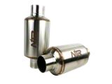 NTR Race Straight Through Mufflers; 3-Inch Inlet/3-Inch Outlet (Universal; Some Adaptation May Be Required)