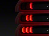 Euro Style LED Tail Lights; Black Housing; Red Lens (15-23 Mustang)
