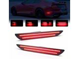 Dynamic LED Rear Side Markers; Red; Smoked (15-23 Mustang)