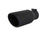Flowmaster Rolled Angle Cut Exhaust Tip; 5-Inch; Black Ceramic Coating (Fits 3.50-Inch Tailpipe)
