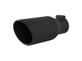 Flowmaster Rolled Angle Cut Exhaust Tip; 4.50-Inch; Black Ceramic Coating (Fits 3-Inch Tailpipe)