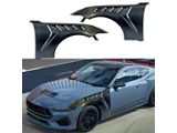 SuperAutoUSA GTD Style Front Fenders; Carbon Fiber (24-26 Mustang)