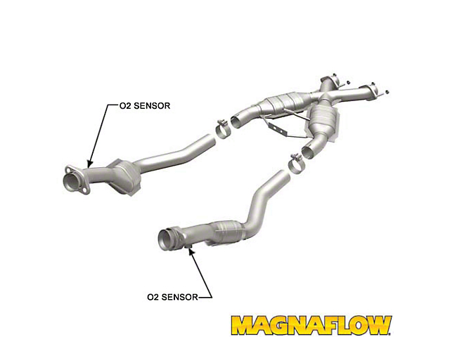 Magnaflow Direct-Fit Catted Tru-X X-Pipe; Standard Grade (94-95 5.0L Mustang)