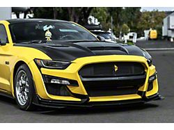 Terminator Style Vented Hood; Carbon Fiber (15-17 Mustang GT, EcoBoost, V6)