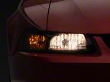 Raxiom Axial Series OE Style Headlights; Black Housing; Smoked Lens (99-04 Mustang)
